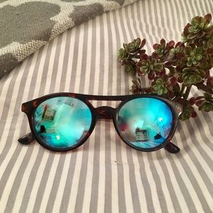 J.CREW blue-lens reflective sunglasses